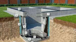 Фон для видео сборного фундамента