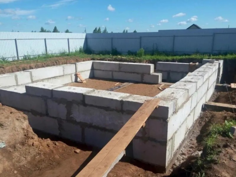 Фото 2 сборный фундамент из блоков