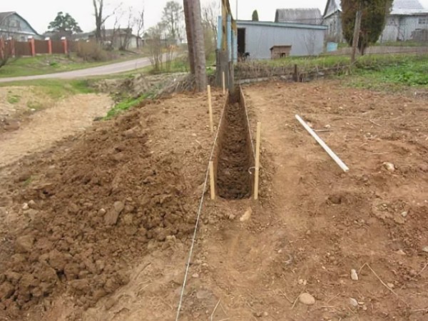 Фото копка траншеи под фундамент