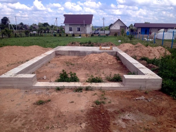 Фото ленточный фундамент для гаража