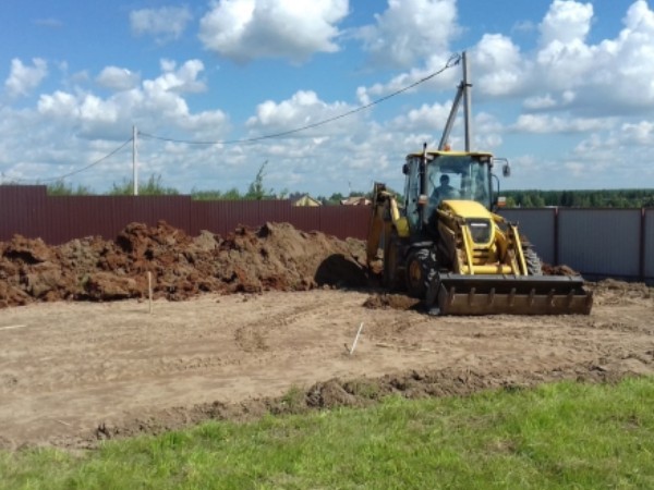 Фото подготовка участка к строительству фундамента для дома