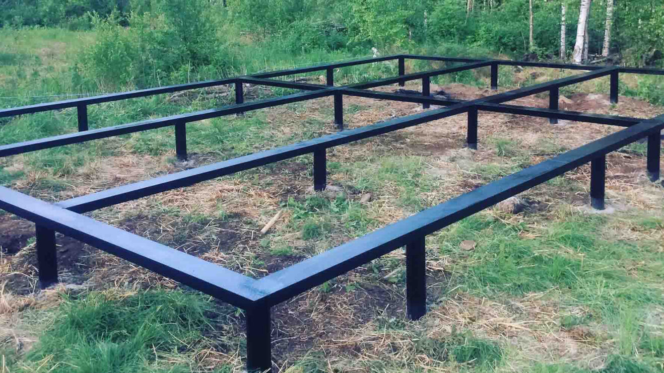 Фото свайный фундамент