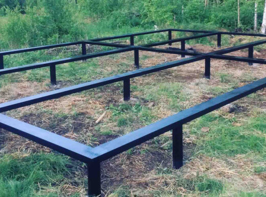 Фото свайный фундамент