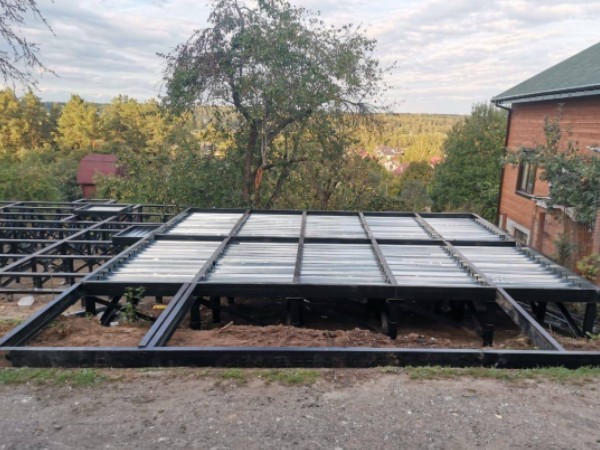 Фото свайный фундамент для гаража